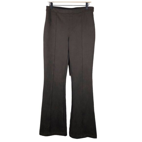 Spanx Faux Suede Chocolate Brown Flare Pull On Pants...